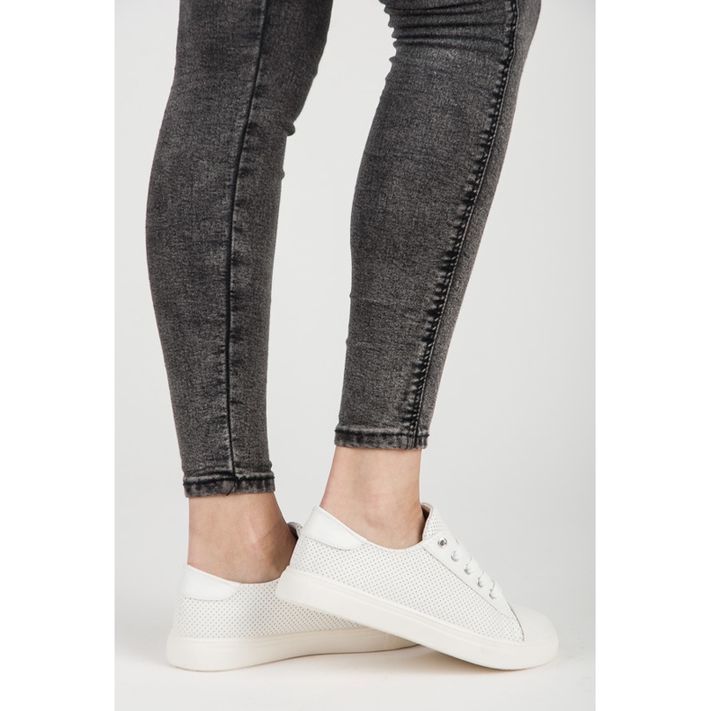 Openwork sneakers white 2