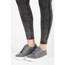 Openwork sneakers grey 1