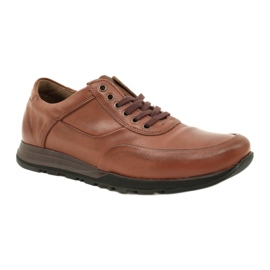 Olivier Men's leather casual shoes 902KNT brown 2