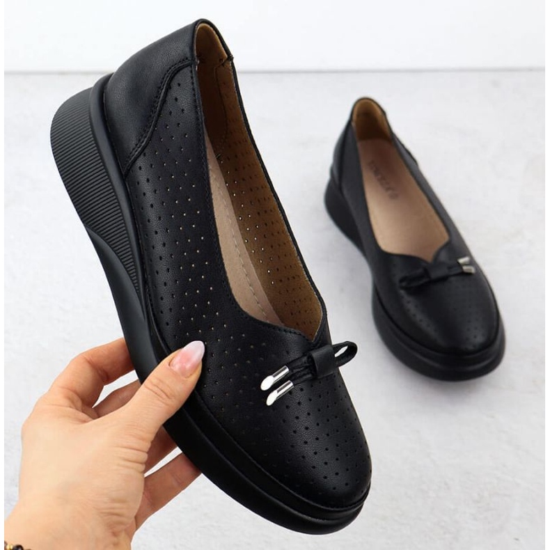 Shoes on the Vinceza 7896 Black Openwork Platform 1