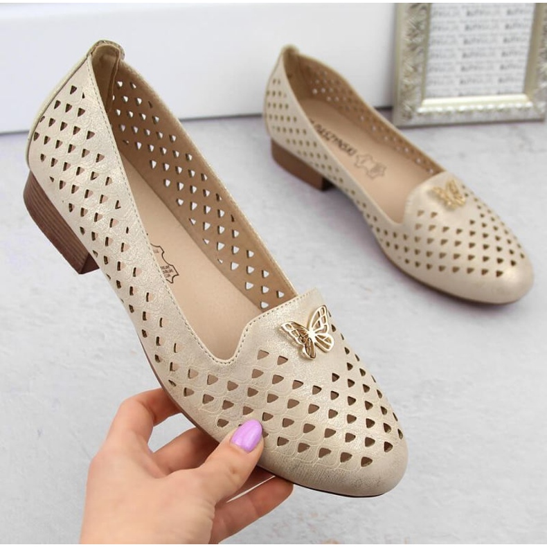 M.Daszyński W SAN35 gold openwork shoes golden 2