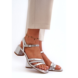 Women's eco -leather sandals Sergio Leone SK046 Silver insole 1 Women's eco -leather sandals Sergio Leone SK046 Silver insole 1