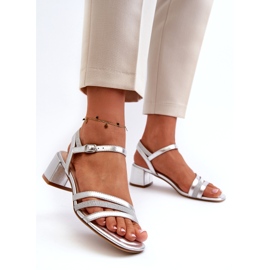 Women's eco -leather sandals Sergio Leone SK046 Silver insole 2 Women's eco -leather sandals Sergio Leone SK046 Silver insole 2