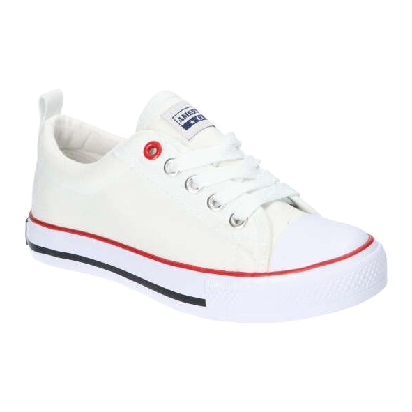 American Club Children's white classic tied American LH25 sneakers 1