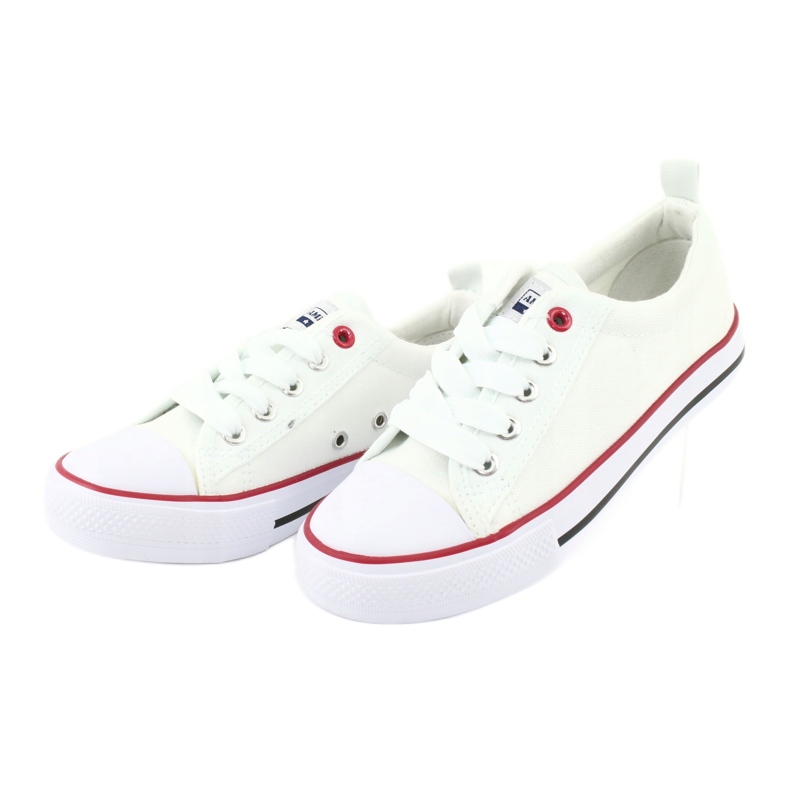 American Club Children's white classic tied American LH25 sneakers 3