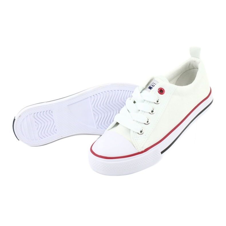 American Club Children's white classic tied American LH25 sneakers 4
