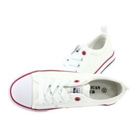 American Club Children's white classic tied American LH25 sneakers 5