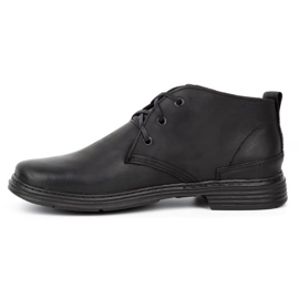 Polbut Men's leather boots 191D black 2