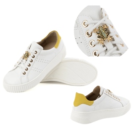 Olivier Women's leather shoes sneakers 1279 white 1