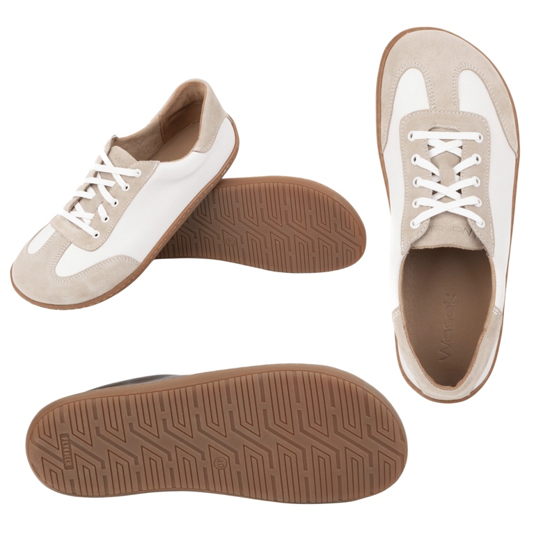 Barefoot shoes minimalist leather Wasak 0744W white 1