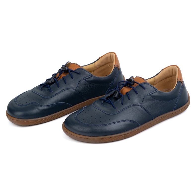 Kampol Barefoot minimalist leather shoes 500/54 navy blue 1