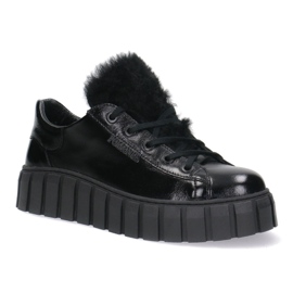 Women's leather shoes pollonus black pour 5-1578-005 1