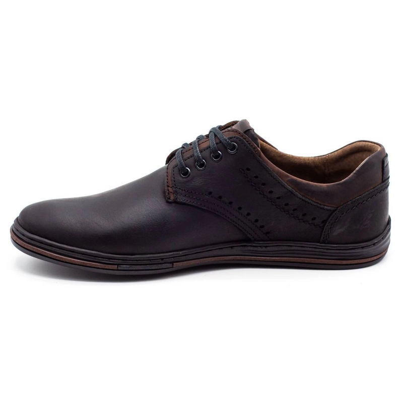 Polbut Men's leather shoes casual 402 black 1