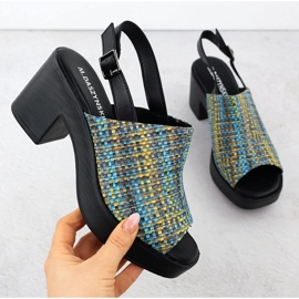 Women's sandals on the M. Daszyński braid post MR23126-7 blue 1