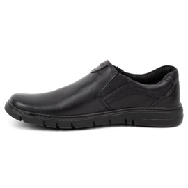 Joker Men's leather slip-on shoes 507J black grain 2
