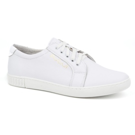Polbut Men's leather half-boots 320/2 white 1