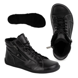 Olivier Women's minimalist barefoot winter leather shoes 1261 black 2 Olivier Women's minimalist barefoot winter leather shoes 1261 black 2