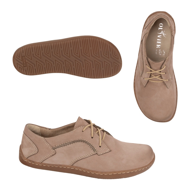 Olivier Barefoot women's minimalist leather shoes 1082 cappuccino nubuk beige 1 Olivier Barefoot women's minimalist leather shoes 1082 cappuccino nubuk beige 1