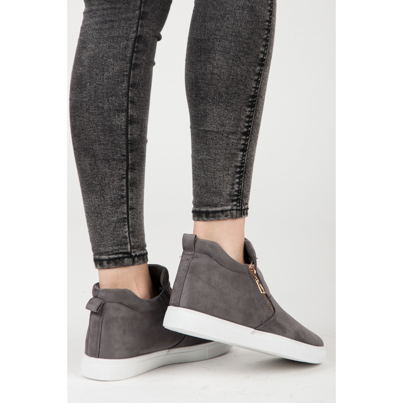 Suede Slip-On Sneakers grey 1