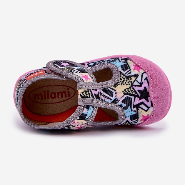 Children's slippers in gray-pink Velcro grey 2