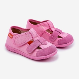 Children's slippers for pink Velcro 1