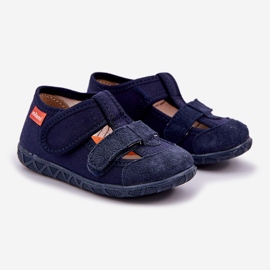 Children's slippers for navy blue Velcro 1 Children's slippers for navy blue Velcro 1