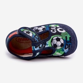 Children's slippers flexible for Velcro balls navy balls blue 2
