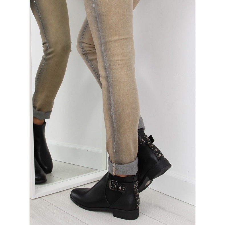 Black Chelsea boots with black studs C532 black 1 Black Chelsea boots with black studs C532 black 1