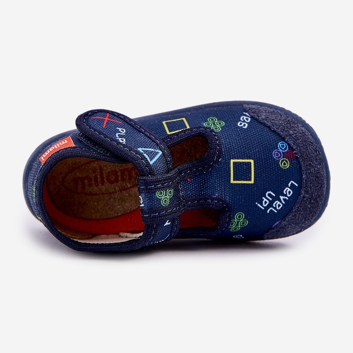 Children's slippers flexible navy blue Velcro 2 Children's slippers flexible navy blue Velcro 2