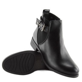 Black Chelsea boots with black studs C532 black 2 Black Chelsea boots with black studs C532 black 2
