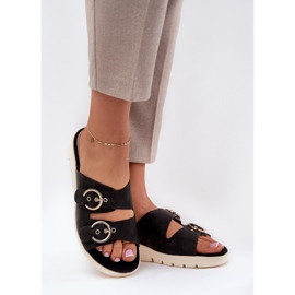 Lightweight women's wedges with black buckles 2 Lightweight women's wedges with black buckles 2