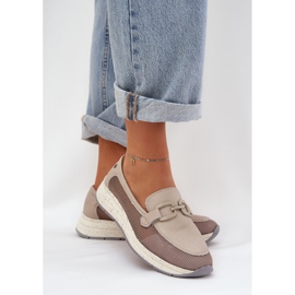S.Barski Women's leather loafers D&amp;A TW210 gray grey 3