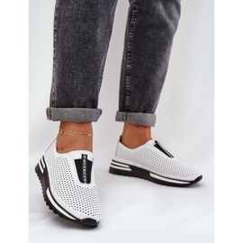 S.Barski Slocked women's shoes made of natural leather S. Barski LR51-672 White 2