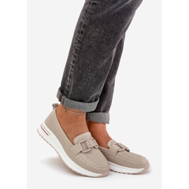 S.Barski Women's leather loafers on the platform S. Barski LR51-556 beige 1 S.Barski Women's leather loafers on the platform S. Barski LR51-556 beige 1