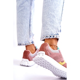 Women's big star sneakers pink-beige 4