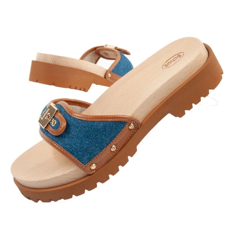 Scholl Pescura Iconic F305492349 clogs blue 1 Scholl Pescura Iconic F305492349 clogs blue 1