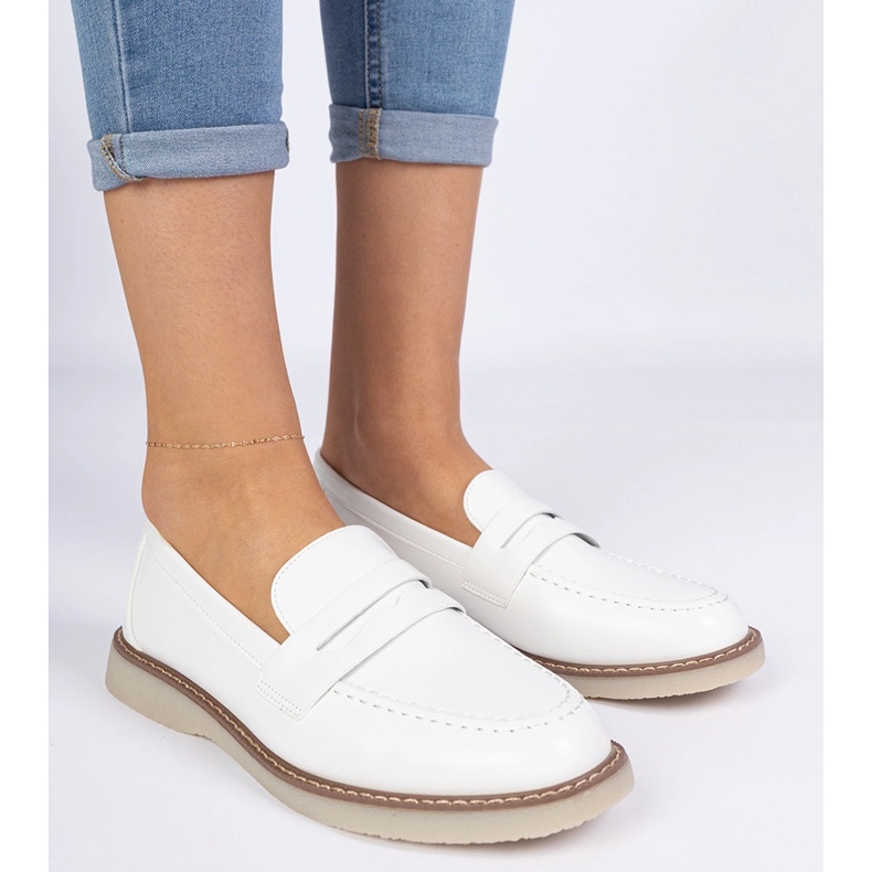 White classic women's loafers 2 White classic women's loafers 2