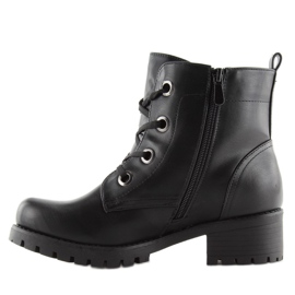 Black lace up boots HQ891 black 1