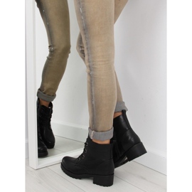 Black lace up boots HQ891 black 2