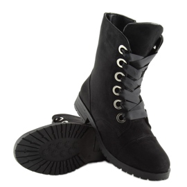 Black AB-8 black workery boots 1