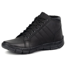 Olivier Men's shoes lace -up leather ankle 311KZ FUT BLACK 1