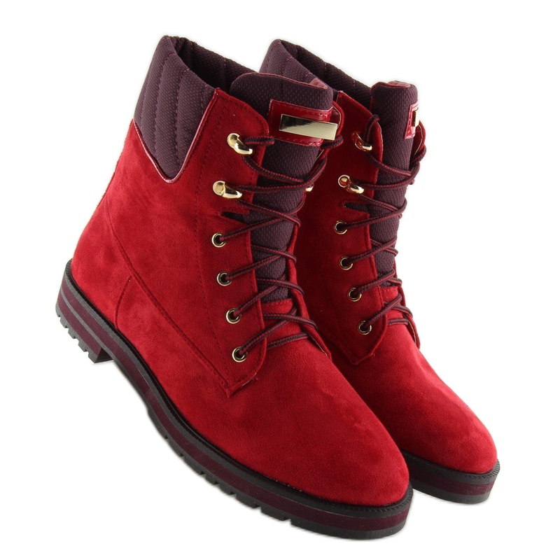 Lace-up boots red 1539 Red 1