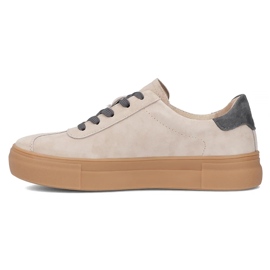 Leather Sneakers Filippo DP6798/25 Beige with gray 2 Leather Sneakers Filippo DP6798/25 Beige with gray 2