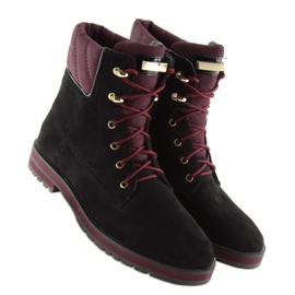 Black lace-up boots 1539 Black 1