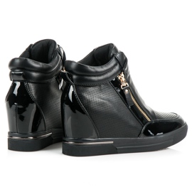 Wedge sneakers black 1