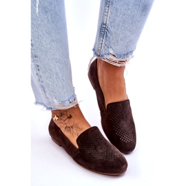 S.Barski Suede Comfortable Loafers Brown Giovana 4