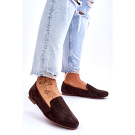 S.Barski Suede Comfortable Loafers Brown Giovana 3