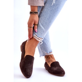 S.Barski Suede Comfortable Loafers Brown Giovana 2