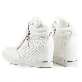 Wedge sneakers white 1