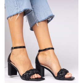 Black sandals on the post covered 1 Black sandals on the post covered 1